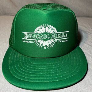 Vintage Colorado Belle Hotel and Casino Laughlin Nevada Green Trucker Foam Hat